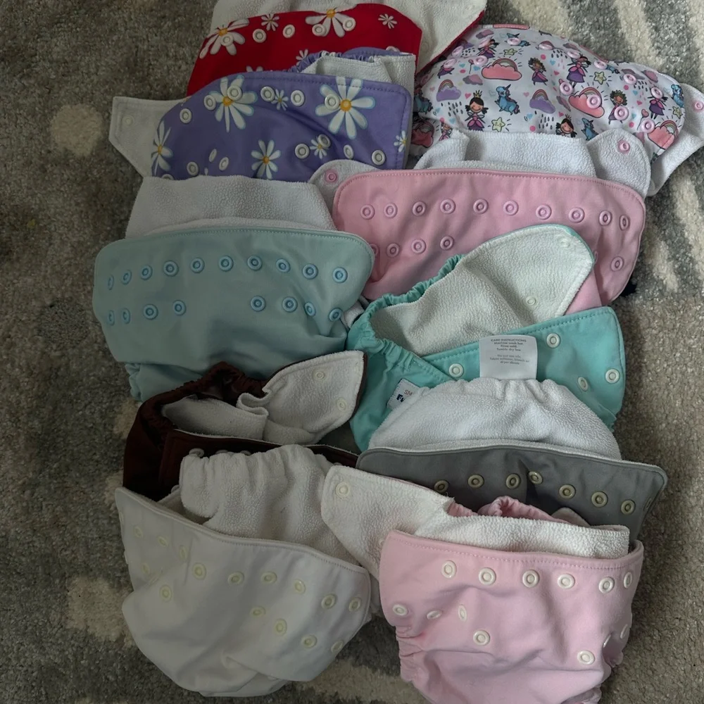 Assorted Kids Diaper Covers - Pink, Cream, Blue Floral